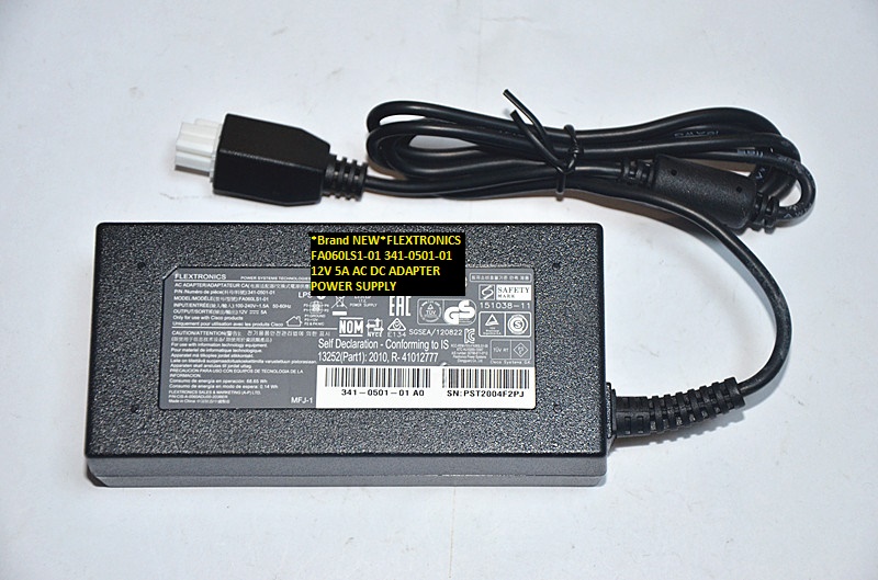 *Brand NEW*FA060LS1-01 FLEXTRONICS 341-0501-01 12V 5A AC DC ADAPTER POWER SUPPLY